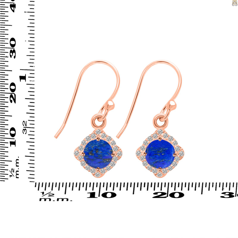 Lapis & White Topaz Earring LLP-RDE-692.