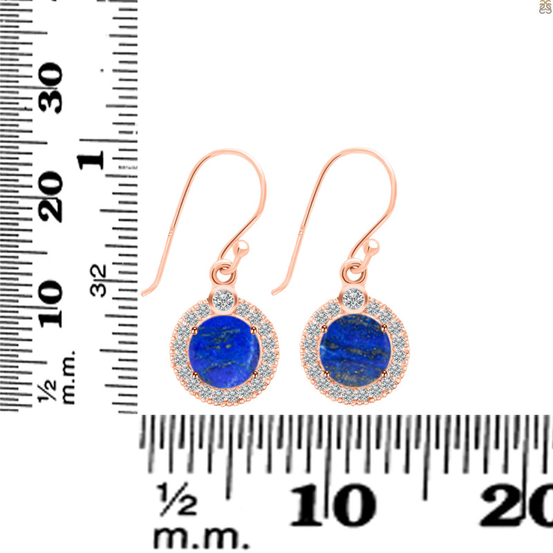 Lapis & White Topaz Earring LLP-RDE-693.