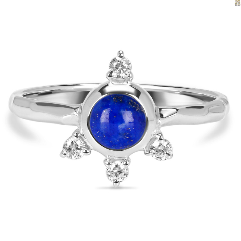 Lapis & White Topaz Ring LLP-RDR-1619.