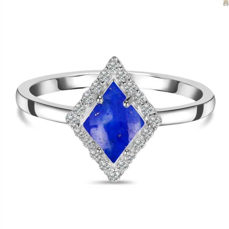 Lapis & White Topaz Ring LLP-RDR-1645.
