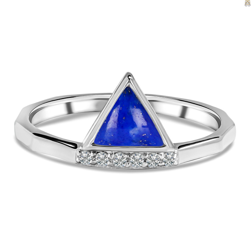 Lapis & White Topaz Ring LLP-RDR-1683.