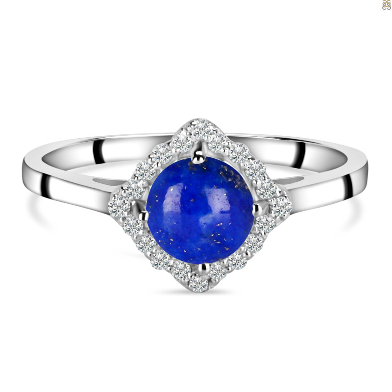 Lapis & White Topaz Ring LLP-RDR-1744.