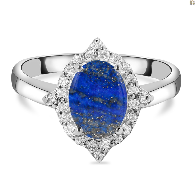 Lapis & White Topaz Ring LLP-RDR-1745.