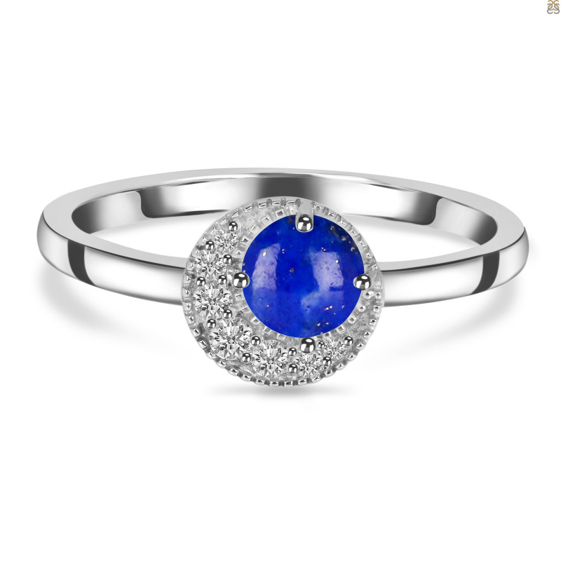Lapis & White Topaz Ring LLP-RDR-1746.