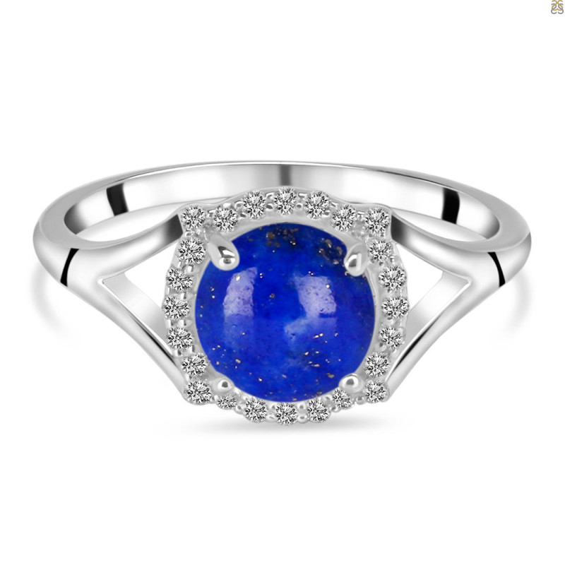 Lapis & White Topaz Ring LLP-RDR-1790.