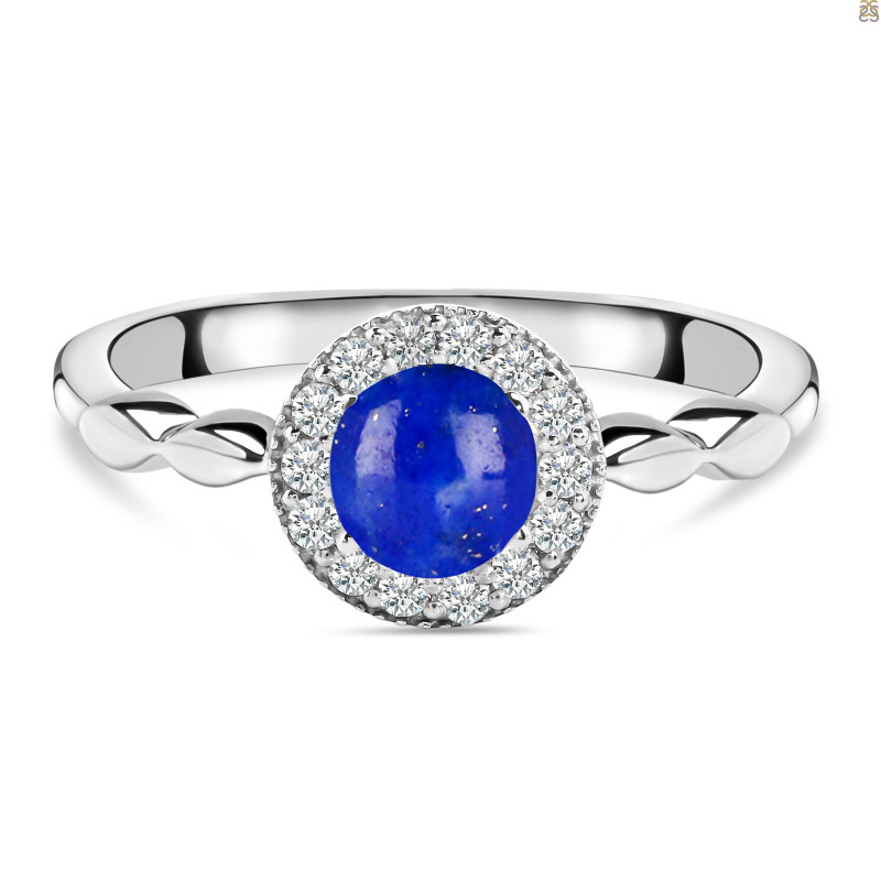Lapis & White Topaz Ring LLP-RDR-1799.