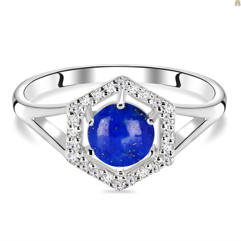 Lapis & White Topaz Ring LLP-RDR-1800.
