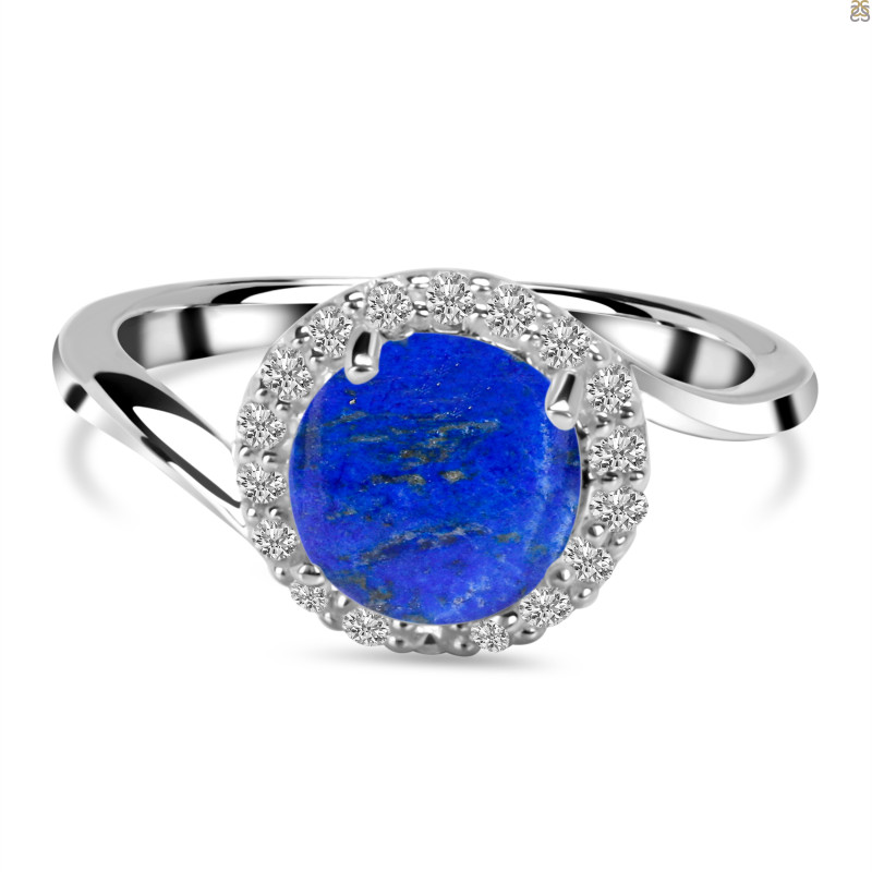 Lapis & White Topaz Ring LLP-RDR-1801.