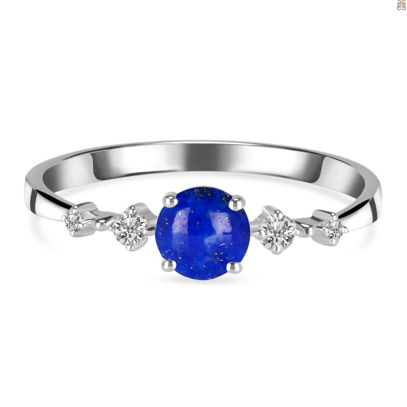 Lapis & White Topaz Ring LLP-RDR-1939.
