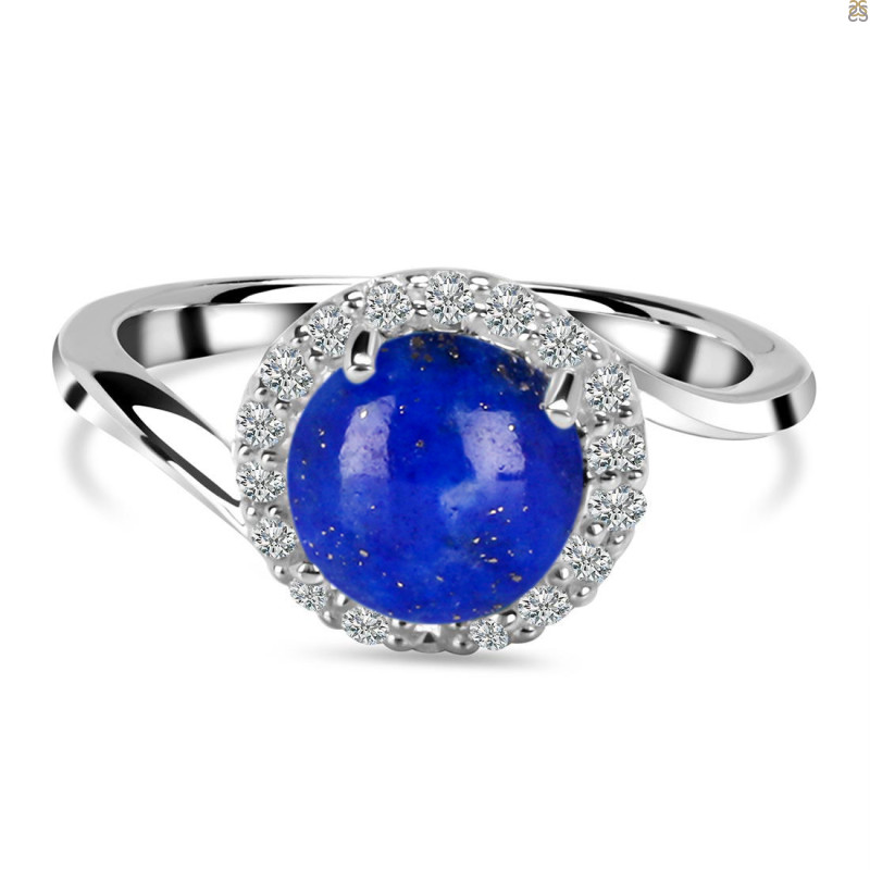 Lapis & White Topaz Ring LLP-RDR-207.