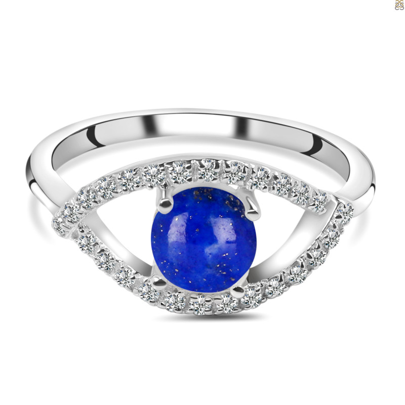 Lapis & White Topaz Ring LLP-RDR-2190.