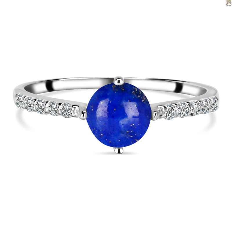 Lapis & White Topaz Ring LLP-RDR-220.