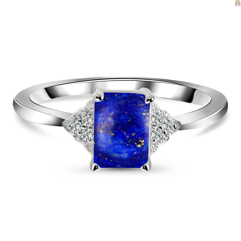 Lapis & White Topaz Ring LLP-RDR-2254.