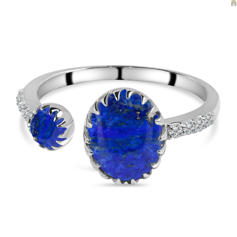 Lapis & White Topaz Ring LLP-RDR-229.