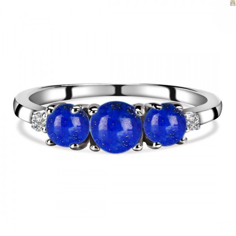 Lapis & White Topaz Ring LLP-RDR-232.