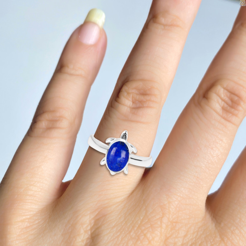 Lapis Turtle Ring LLP-RDR-78.