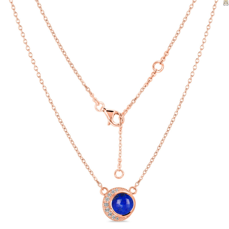Lapis & White Topaz Necklace LLP-RN-83.