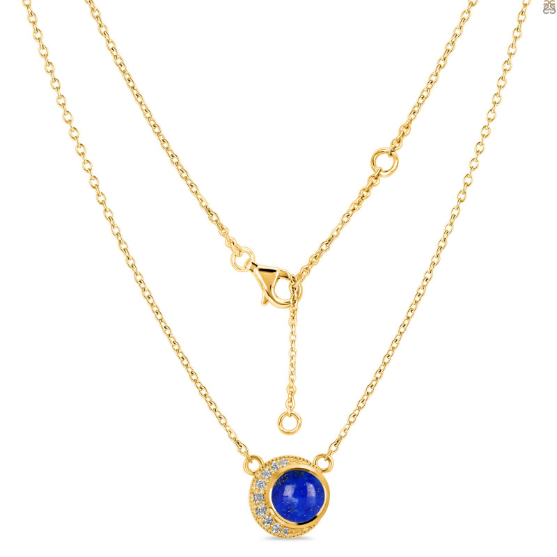 Lapis & White Topaz Necklace LLP-RN-83.
