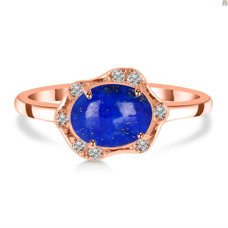 Lapis & White Topaz Ring LLP-RR-342.