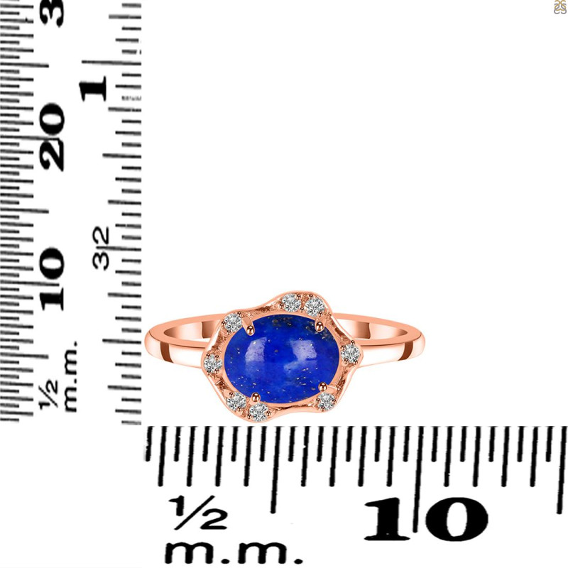 Lapis & White Topaz Ring LLP-RR-342.