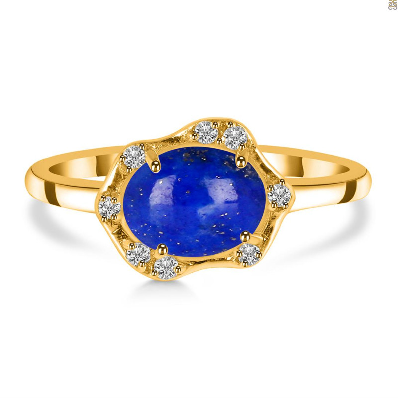 Lapis & White Topaz Ring LLP-RR-342.