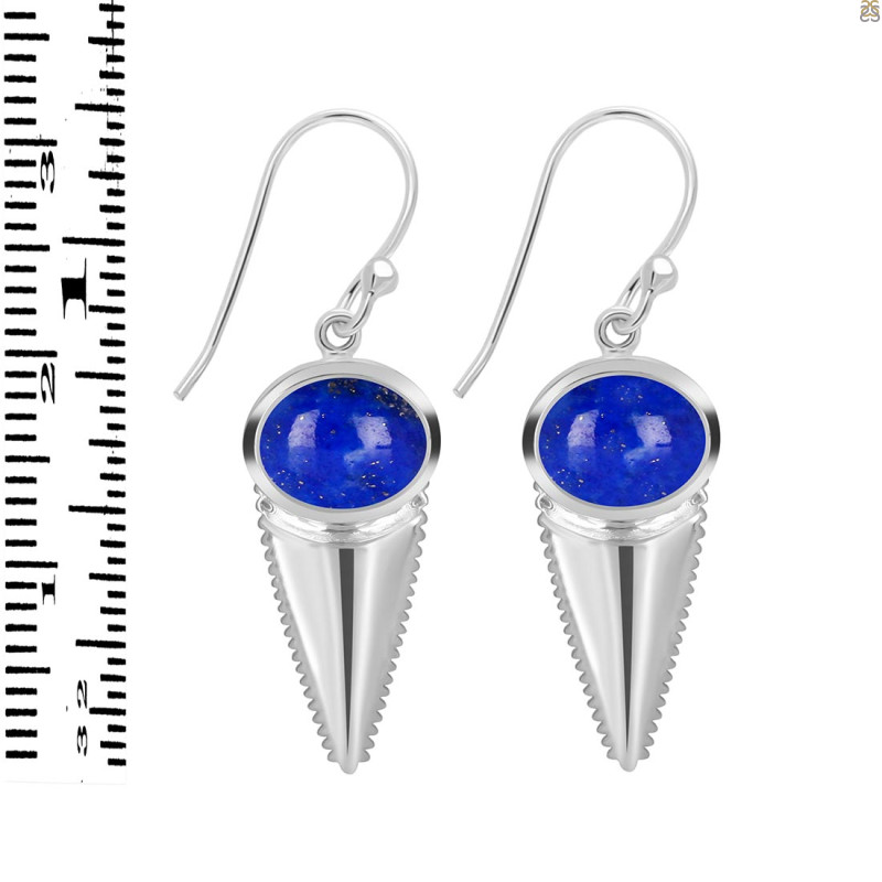 Lapis Shell Earring LLP-RUE-8.