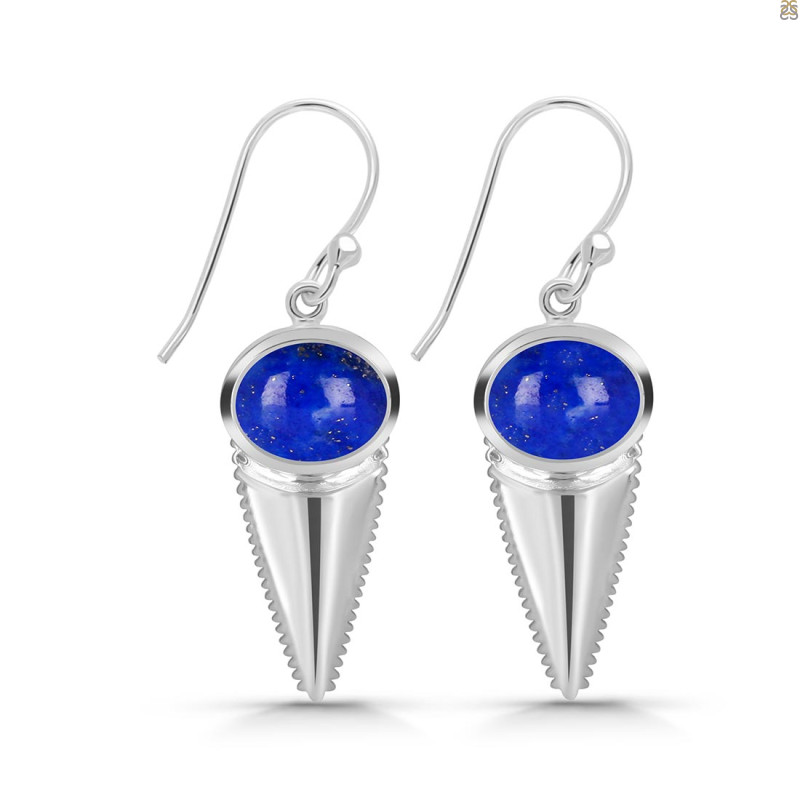 Lapis Shell Earring LLP-RUE-8.