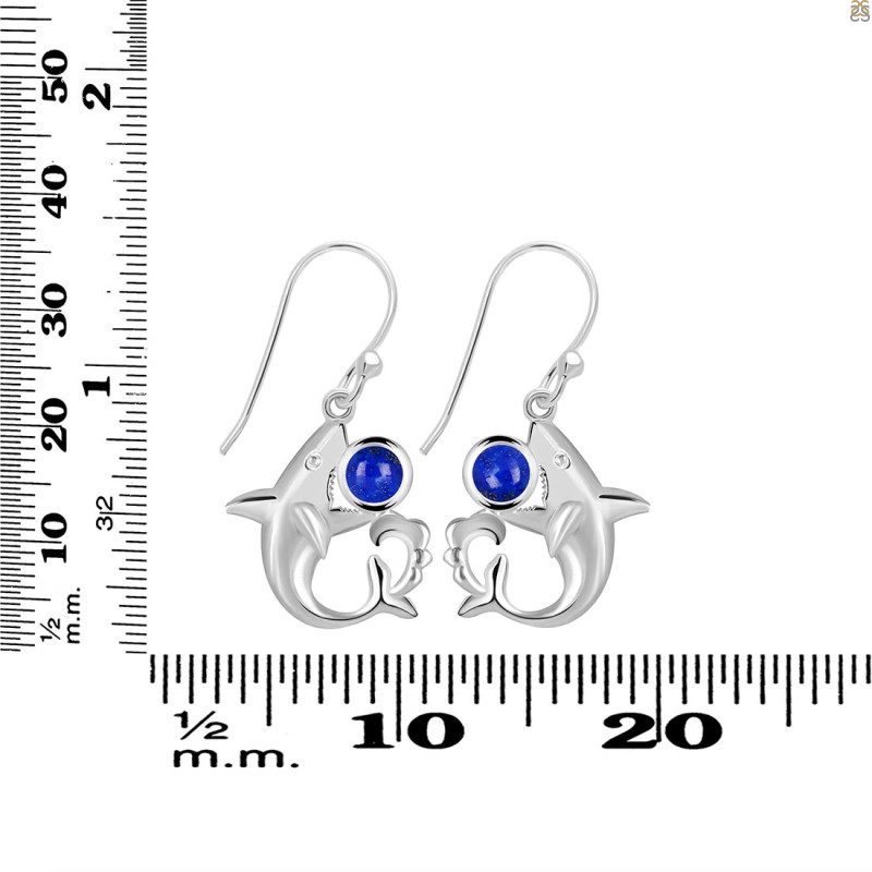 Lapis Shark Earring LLP-RUE-12.
