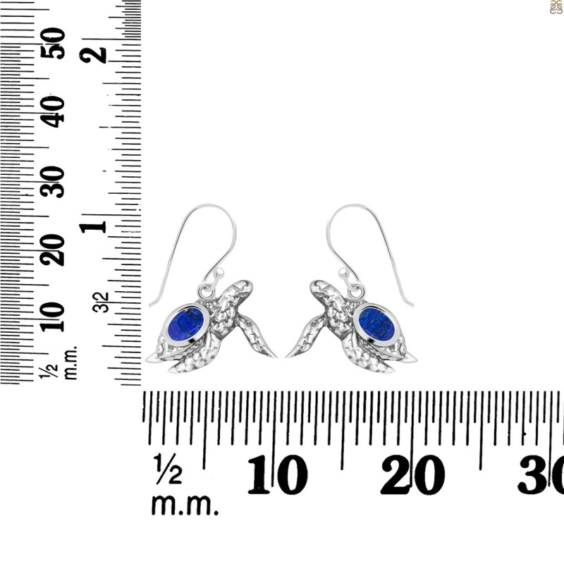 Lapis Turtle Earring LLP-RUE-42.