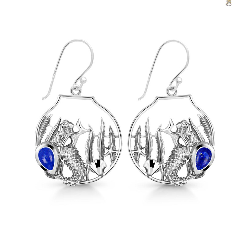 Lapis Sea Life Earring LLP-RUE-54.