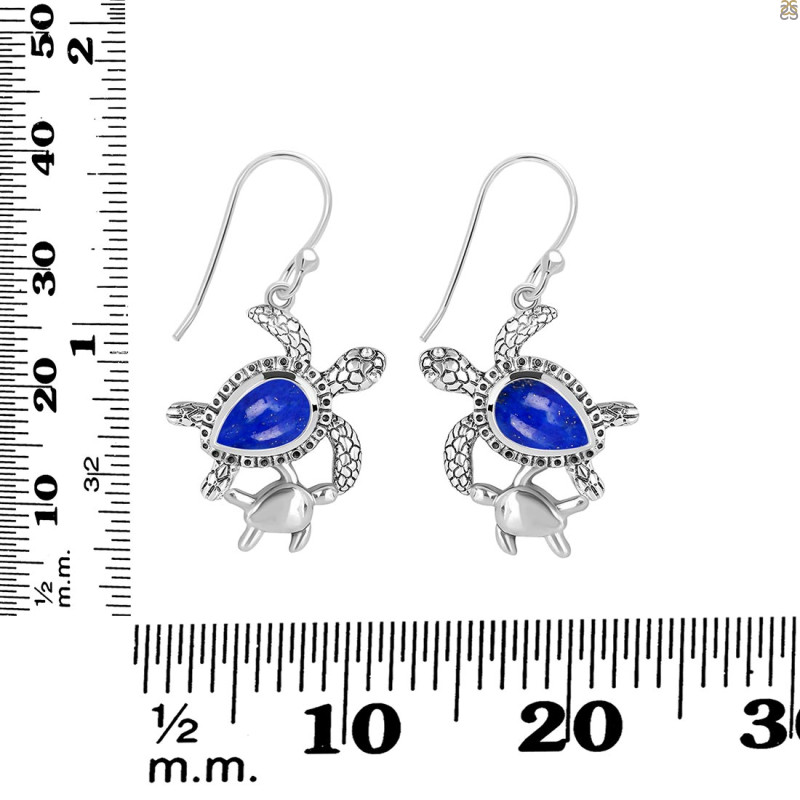 Lapis Turtle Earring LLP-RUE-58.