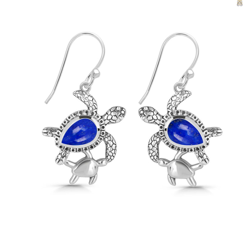 Lapis Turtle Earring LLP-RUE-58.