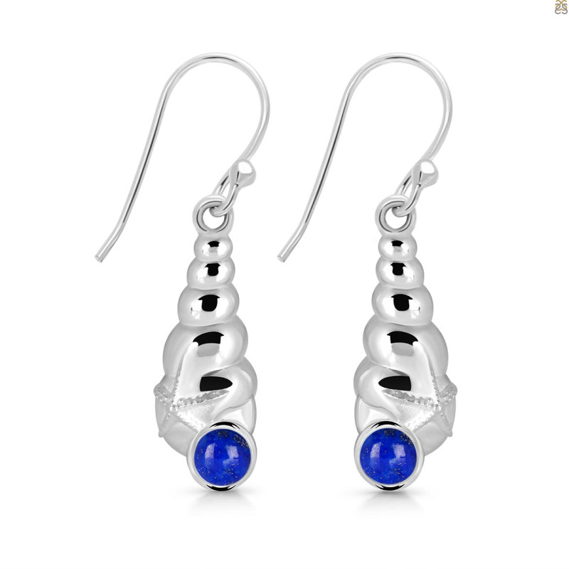 Lapis Shell Earring LLP-RUE-60.
