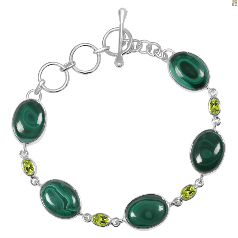 Malachite/Peridot Bracelet-BSL MLC-11-2