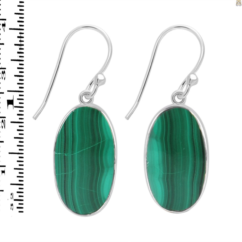 Malachite Earring-E MLC-3-34