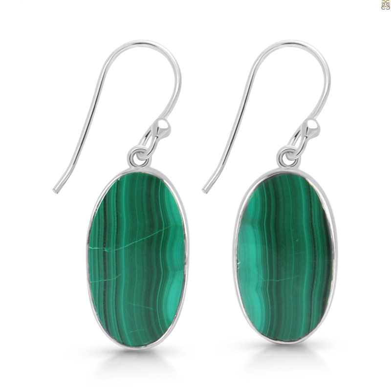 Malachite Earring-E MLC-3-34