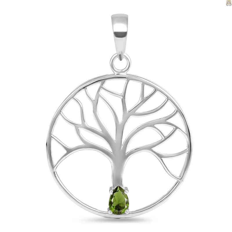 Moldavite Tree Of Life Pendant MLD-RDN-154-A.