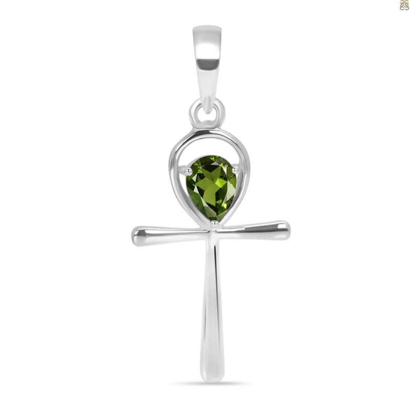 Moldavite Ankh Pendant MLD-RDN-168.