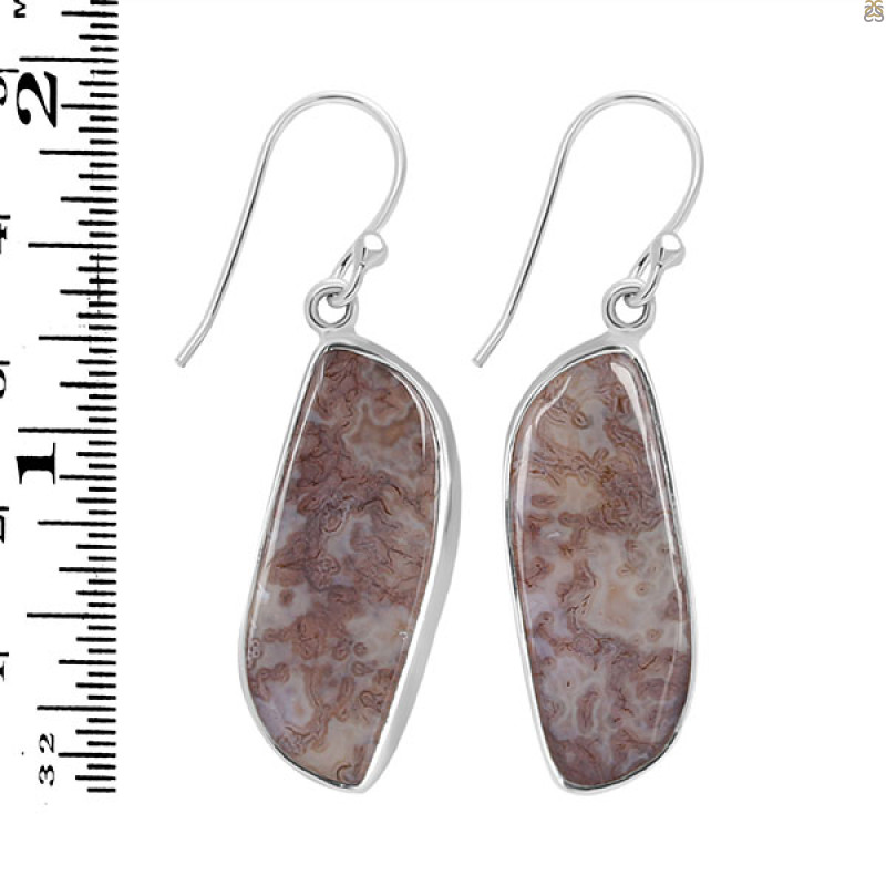 Moss Agate Earring-E MOA-3-18