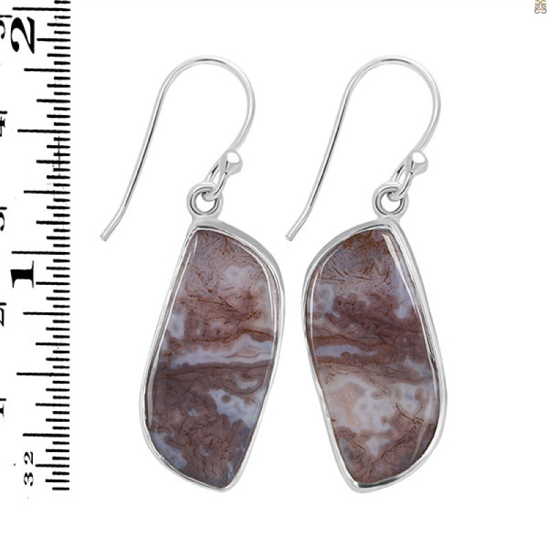 Moss Agate Earring-E MOA-3-20