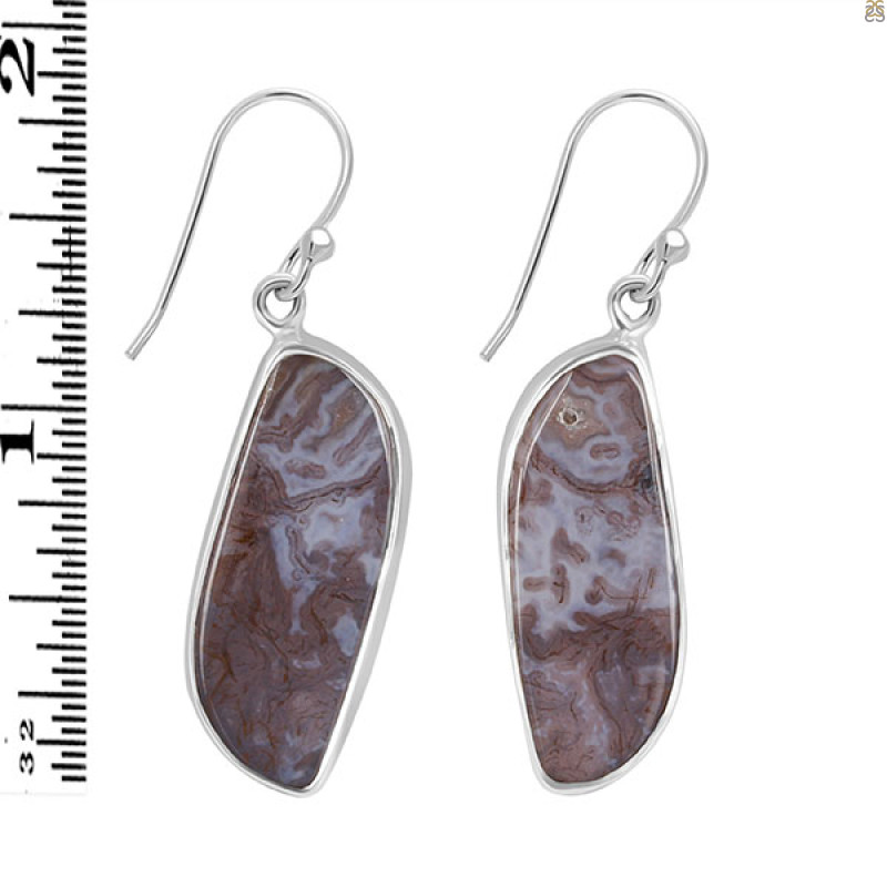 Moss Agate Earring-E MOA-3-22