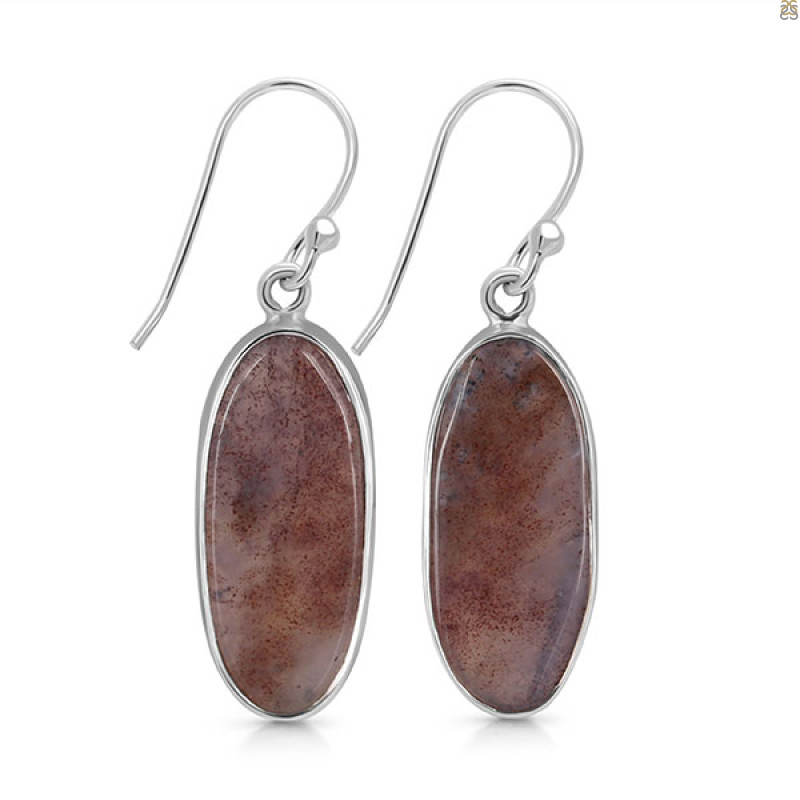 Moss Agate Earring-E MOA-3-24