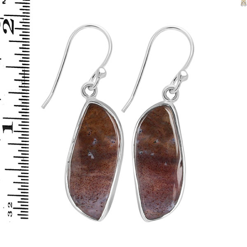 Moss Agate Earring-E MOA-3-8