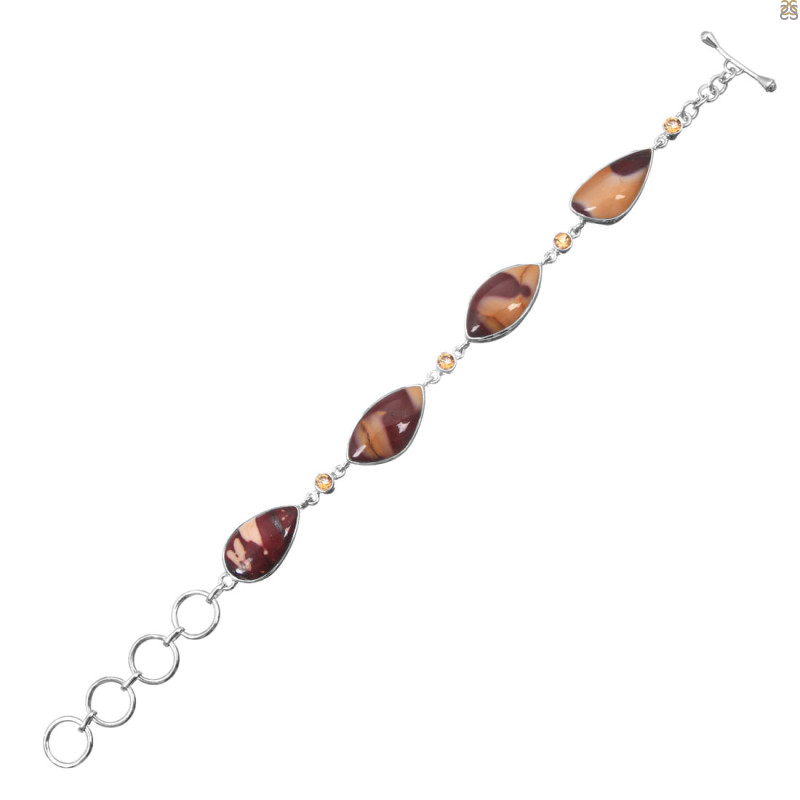 Mookaite/Citrine Bracelet-BSL MOK-11-4