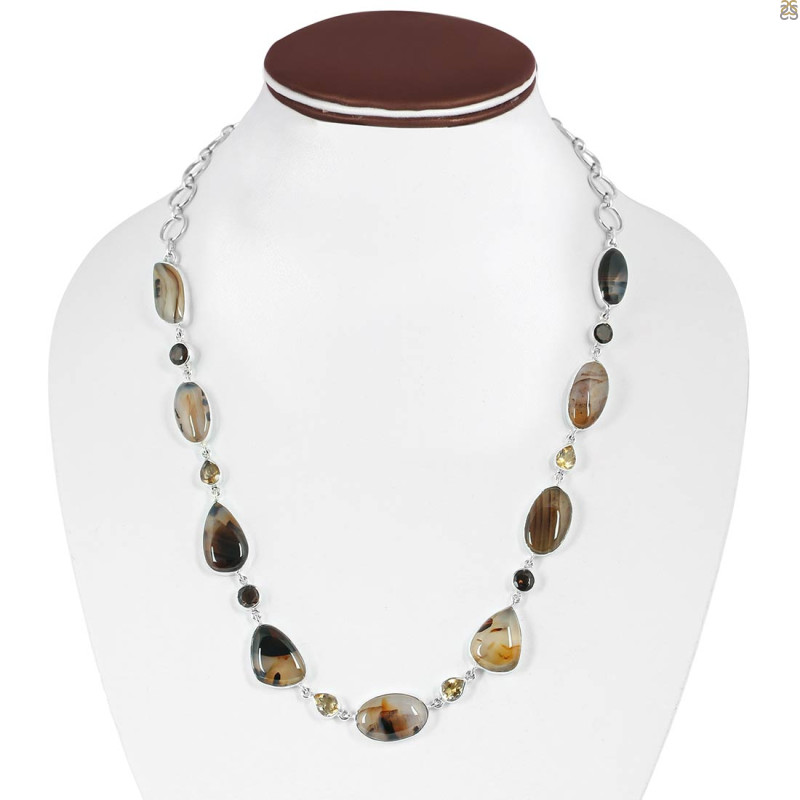 Montana Agate Necklace-NSL MTA-12-4