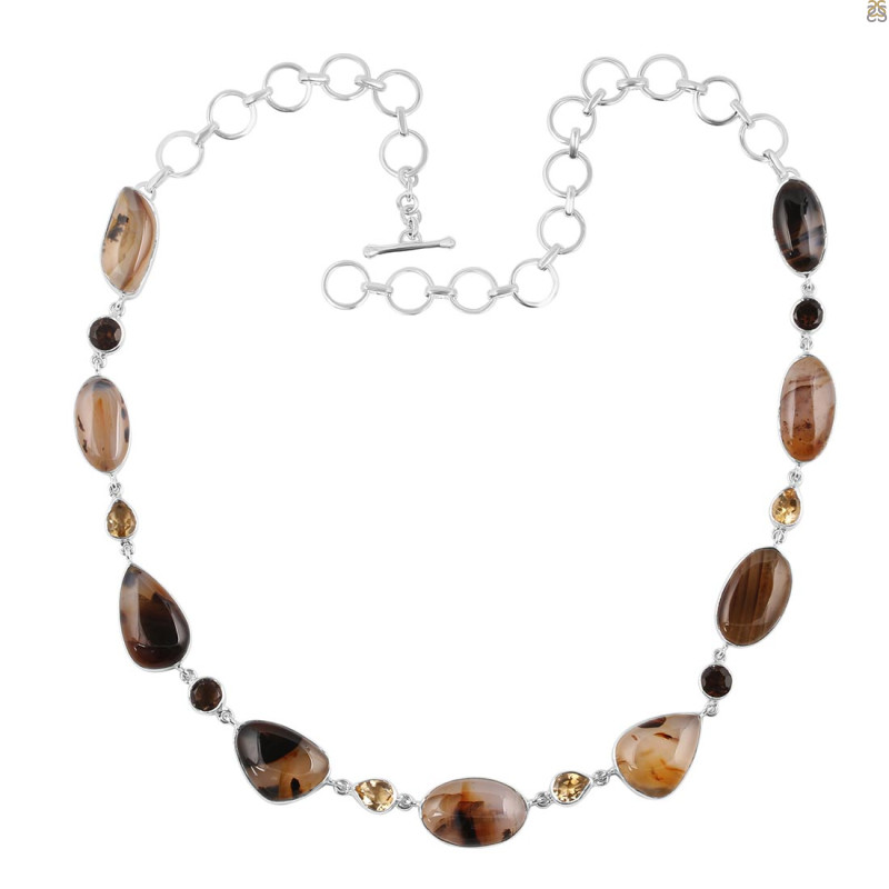 Montana Agate Necklace-NSL MTA-12-4