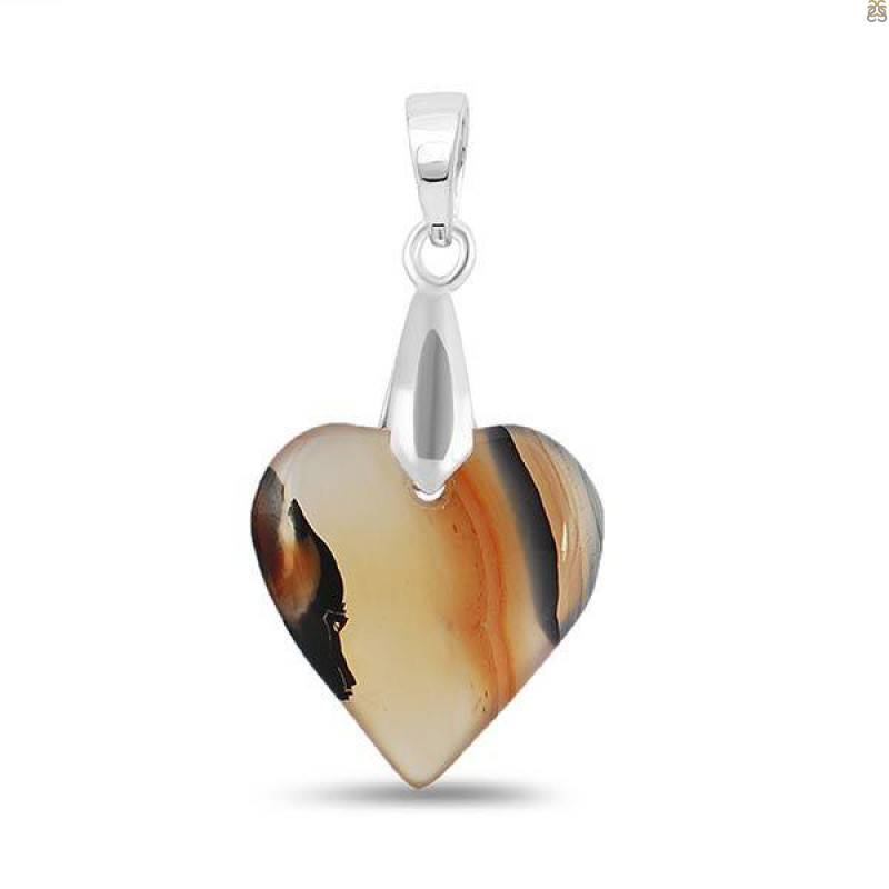 Montana Agate Drill Pendant-SP MTAA-1-220