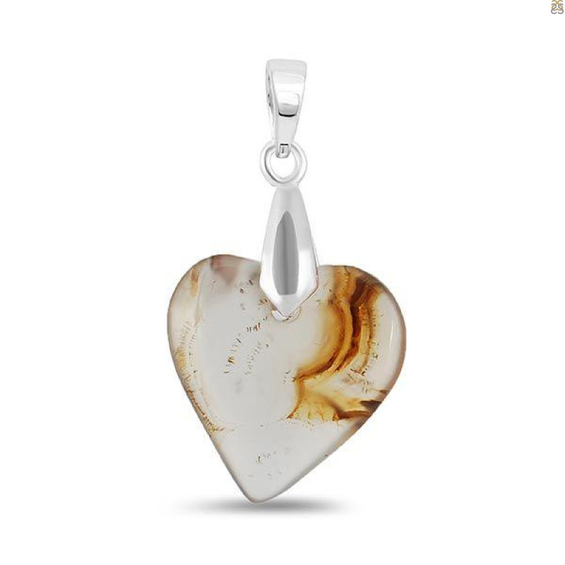 Montana Agate Drill Pendant-SP MTAA-1-227
