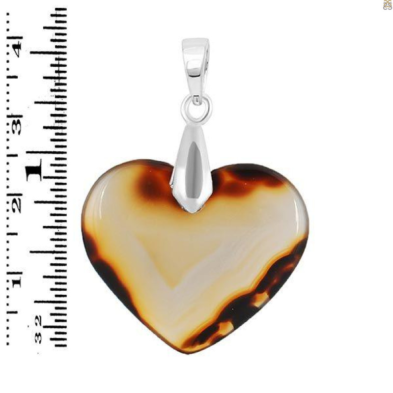 Montana Agate Drill Pendant-SP MTAA-1-327