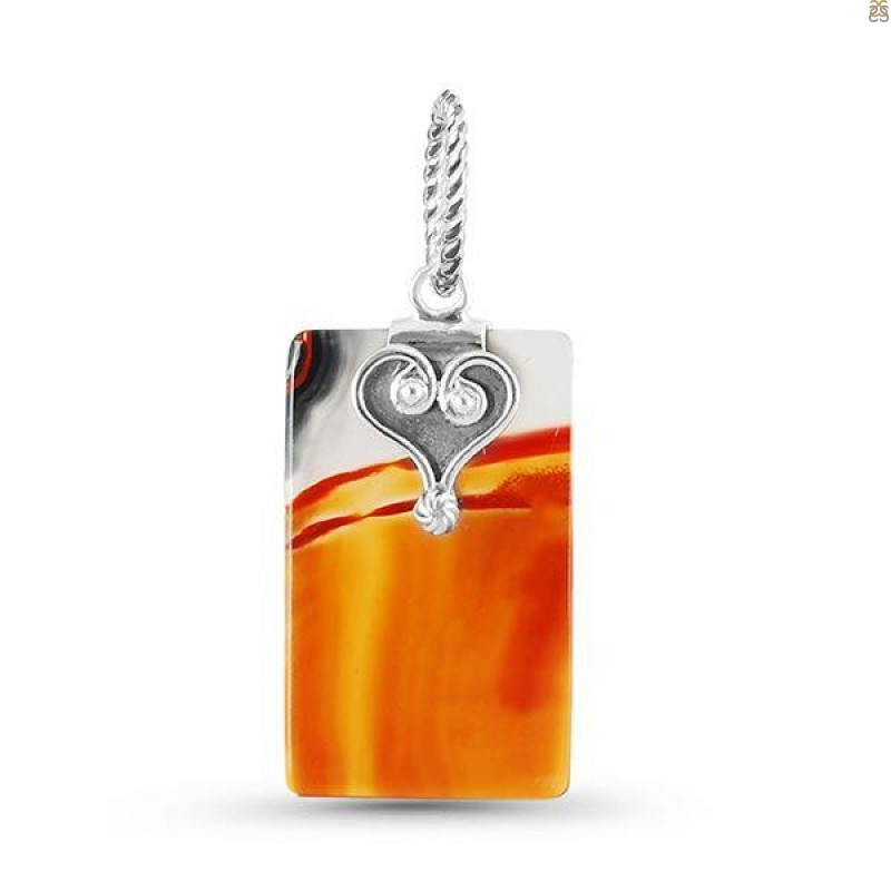 Montana Agate Drill Pendant-SP MTAA-1-342